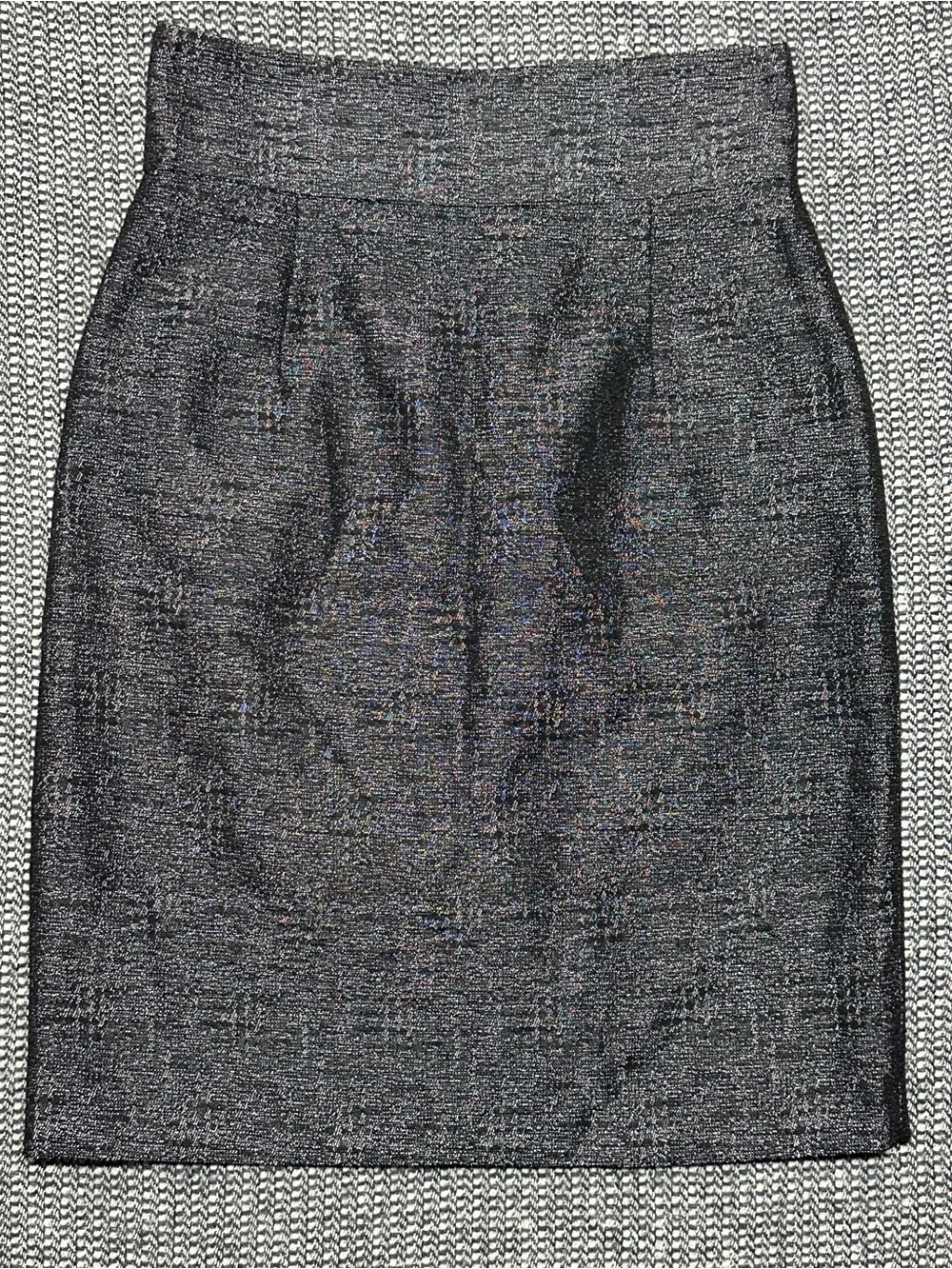 ANTONIO MELANI Metallic Charcoal Pencil Skirt